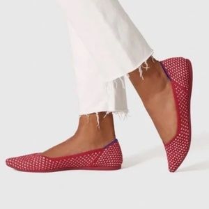 Rothy's Red Apple Honeycomb Point Shoes - Sz 11.5